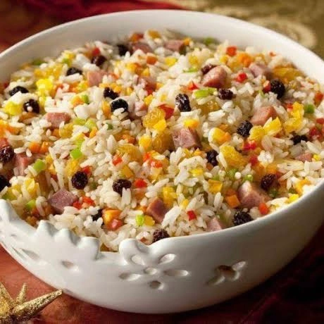 Arroz grego temperado com limão siciliano e ervas